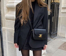 Load image into Gallery viewer, Celine triomphe teen in black shiny calf