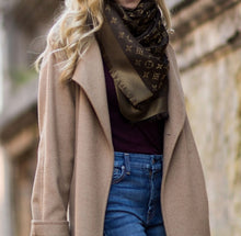 Load image into Gallery viewer, Louis Vuitton monogram shine shawl brown/gold
