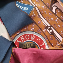Load image into Gallery viewer, Louis Vuitton articles de voyage silk square scarf