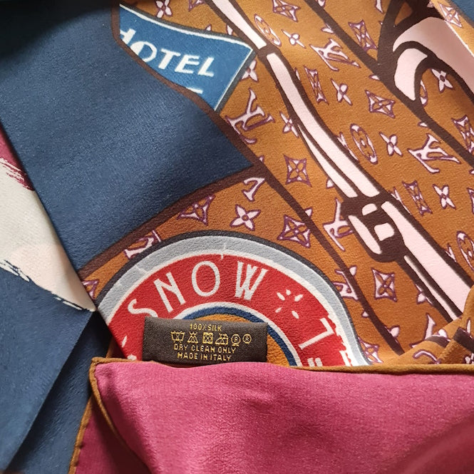 Louis Vuitton articles de voyage silk square scarf – Lady Clara's
