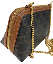 Load image into Gallery viewer, Celine clutch on chain in triomphe canvas and lambskin
