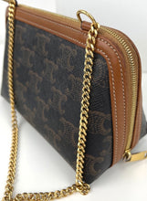 Load image into Gallery viewer, Celine clutch on chain in triomphe canvas and lambskin