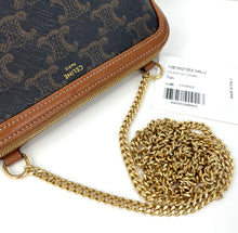 Load image into Gallery viewer, Celine clutch on chain in triomphe canvas and lambskin