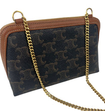 Load image into Gallery viewer, Celine clutch on chain in triomphe canvas and lambskin