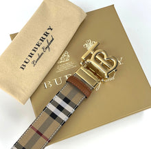 Load image into Gallery viewer, Burberry Check TB belt size 90 reversible