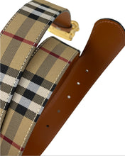Load image into Gallery viewer, Burberry Check TB belt size 90 reversible