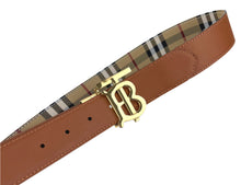 Load image into Gallery viewer, Burberry Check TB belt size 90 reversible