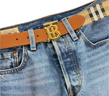 Load image into Gallery viewer, Burberry Check TB belt size 90 reversible
