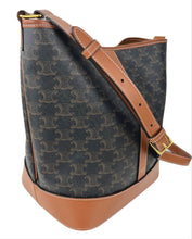 Load image into Gallery viewer, Celine medium bucket bag in triomphe canvas