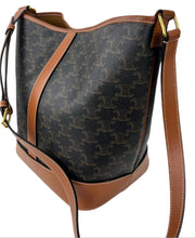 Load image into Gallery viewer, Celine medium bucket bag in triomphe canvas