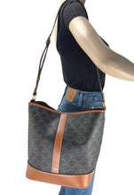 Load image into Gallery viewer, Celine medium bucket bag in triomphe canvas