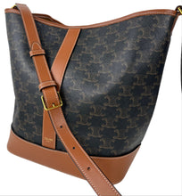 Load image into Gallery viewer, Celine medium bucket bag in triomphe canvas