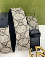 Load image into Gallery viewer, Gucci Double G belt beige ebony/black size 85