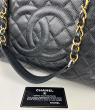 Load image into Gallery viewer, CHANEL GST grand shopping tote in black caviar