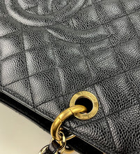 Load image into Gallery viewer, CHANEL GST grand shopping tote in black caviar