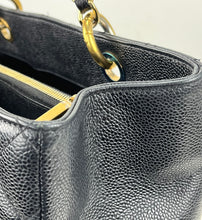 Load image into Gallery viewer, CHANEL GST grand shopping tote in black caviar