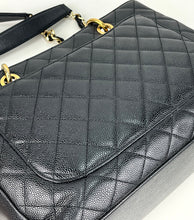 Load image into Gallery viewer, CHANEL GST grand shopping tote in black caviar