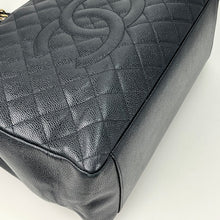 Load image into Gallery viewer, CHANEL GST grand shopping tote in black caviar