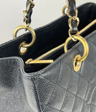 Load image into Gallery viewer, CHANEL GST grand shopping tote in black caviar