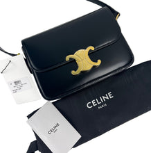 Load image into Gallery viewer, Celine triomphe teen in black shiny calf