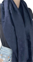 Load image into Gallery viewer, Louis Vuitton monogram shawl night blue