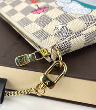 Load image into Gallery viewer, Louis Vuitton mini pochette azur hibiscus illustre