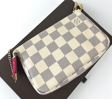 Load image into Gallery viewer, Louis Vuitton mini pochette azur hibiscus illustre