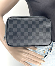 Load image into Gallery viewer, Louis Vuitton Toilet Pouch PM damier graphite