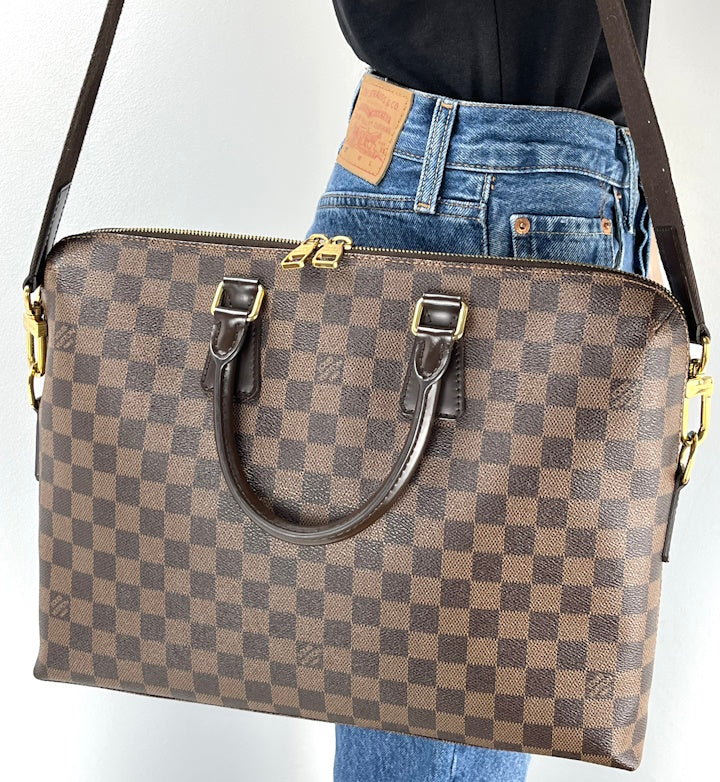 Louis Vuitton porte documents jour in damier ebene canvas