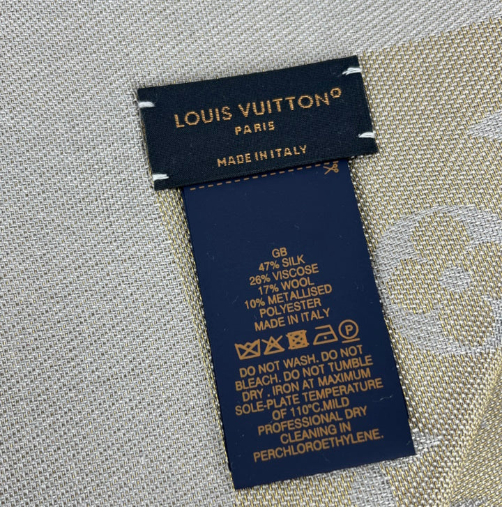 Louis Vuitton shine shawl greige – Lady Clara's Collection