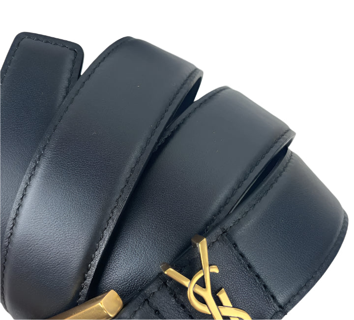 YSL Saint Laurent Cassandre belt black Size 85 – Lady
