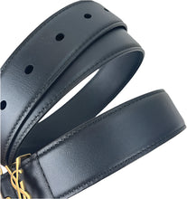 Load image into Gallery viewer, YSL Saint Laurent Cassandre belt black Size 85