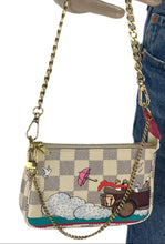 Load image into Gallery viewer, Louis Vuitton mini pochette azur hibiscus illustre