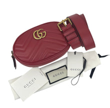 Load image into Gallery viewer, Gucci marmont matelasse belt beg in red size 75