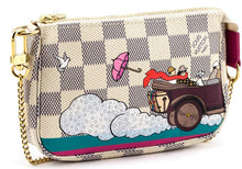 Load image into Gallery viewer, Louis Vuitton mini pochette azur hibiscus illustre