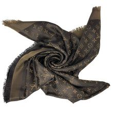 Load image into Gallery viewer, Louis Vuitton monogram shine shawl brown/gold