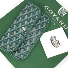 Load image into Gallery viewer, Goyard small pouch in green canvas