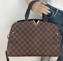 Load image into Gallery viewer, Louis Vuitton kensington bowling bag in damier ebene