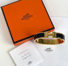 Load image into Gallery viewer, Hermes Clic H enamel noir