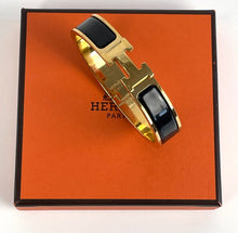 Load image into Gallery viewer, Hermes Clic H enamel noir
