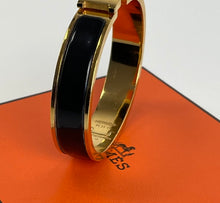 Load image into Gallery viewer, Hermes Clic H enamel noir