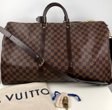 Load image into Gallery viewer, Louis Vuitton keepall bandouliere 55 in damier ebene
