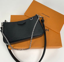 Load image into Gallery viewer, Louis Vuitton easy pouch on strap in black epi leather