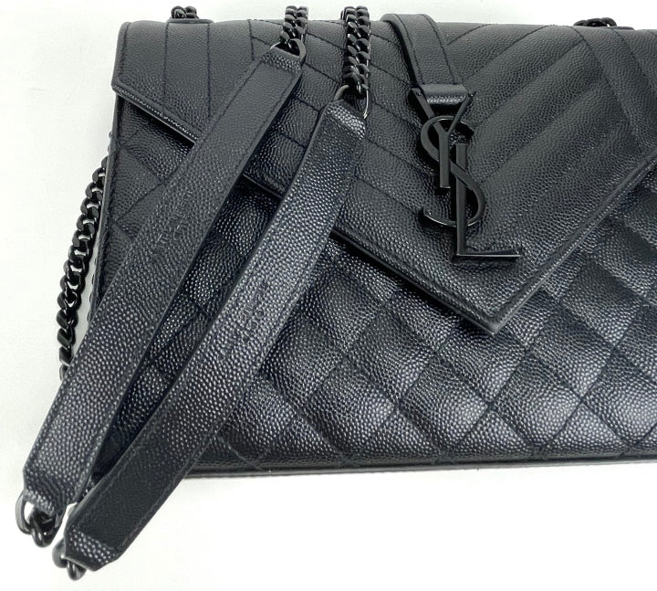 Saint Laurent YSL medium envelope bag black – Lady Clara's Collection