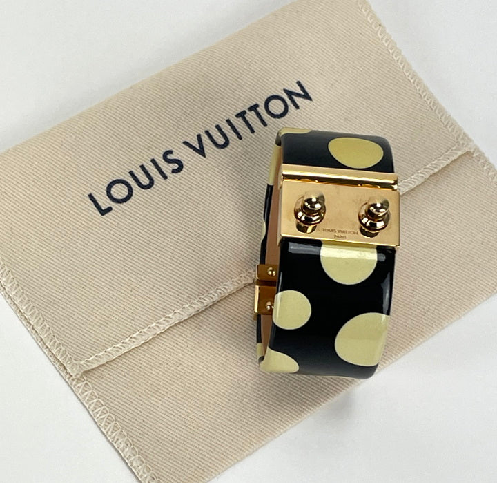 Louis Vuitton x Yayoi Kusama LV Iconic Infinity Dots Bracelet Black/White  in Metal with Gold-tone - US