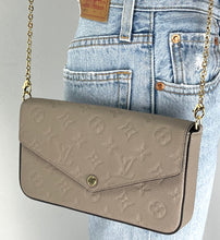 Load image into Gallery viewer, Louis Vuitton empreinte pochette felicie in dune