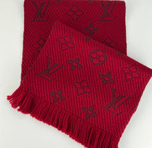 Load image into Gallery viewer, Louis Vuitton logomania scarf in red ruby