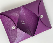 Load image into Gallery viewer, Hermes calvi card holder in anemone