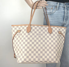 Load image into Gallery viewer, Louis Vuitton neverfull MM damier azur