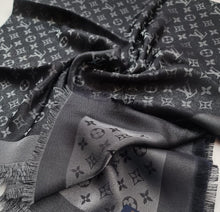 Load image into Gallery viewer, Louis Vuitton monogram shine shawl black/silver